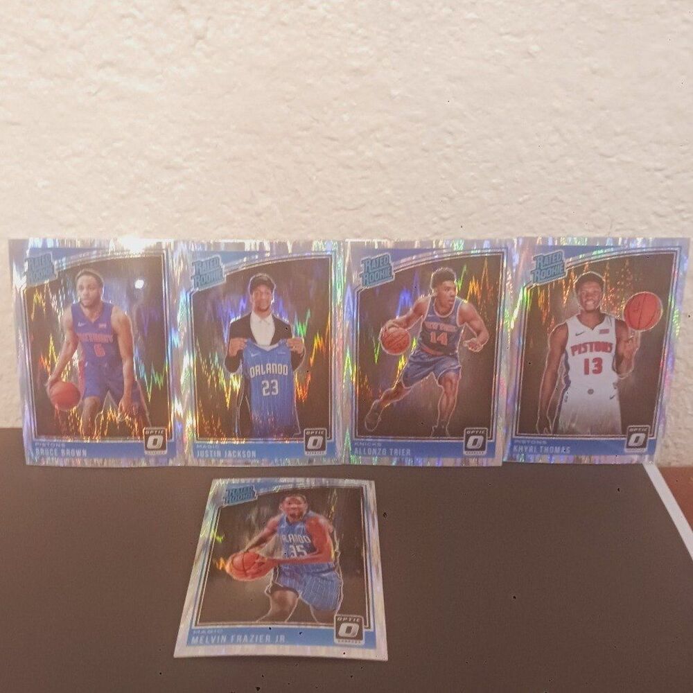 2018-19 DONRUSS OPTIC RATED ROOKIE SHOCK PRIZM ROOKIE CARD LOT 5 CARDS